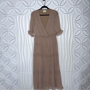Elegant Tan Maxi Dress